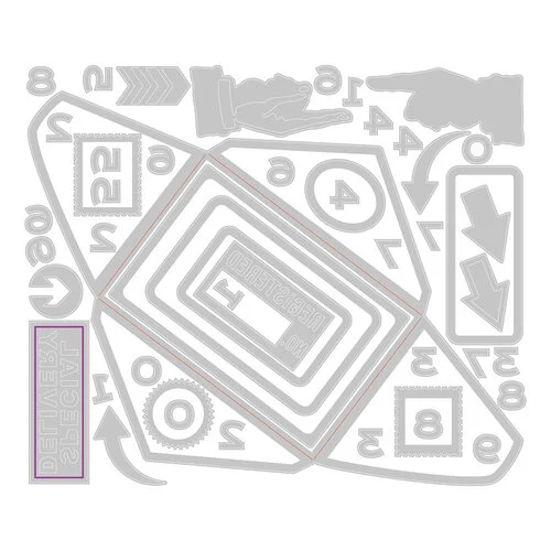Sizzix - Tim Holtz - Thinlits Dies - Postale