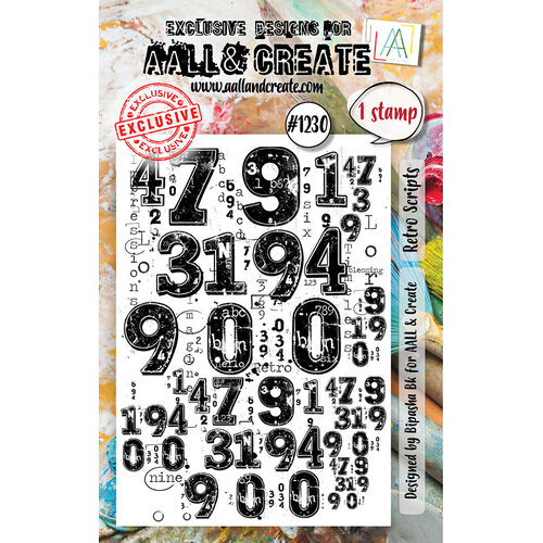 AALL and Create - Clear Photopolymer Stamps - Retro Scripts 1 AALL and Create - Clear Photopolymer Stamps - Retro Scripts