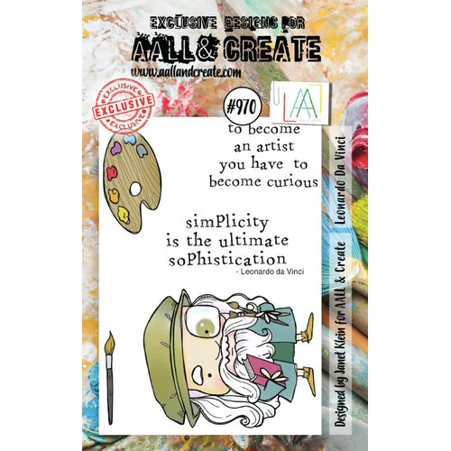AALL and Create - Clear Photopolymer Stamps - Leonardo Da Vinci