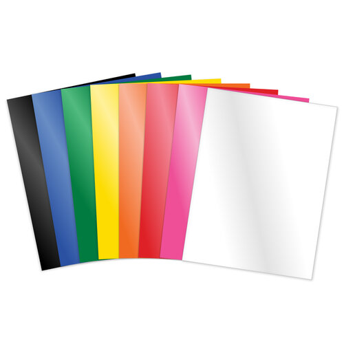 Scrapbook.com - Rainbow - Glossy Cardstock Paper Pad - 2 Pack Bundle - 6x8 and A2 - 80 Sheets 2 Scrapbook.com - Rainbow - Glossy Cardstock Paper Pad - 2 Pack Bundle - 6x8 and A2 - 80 Sheets