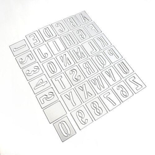 Elizabeth Craft Designs - La Dolce Vita Collection - Dies - Stencil Alphabet