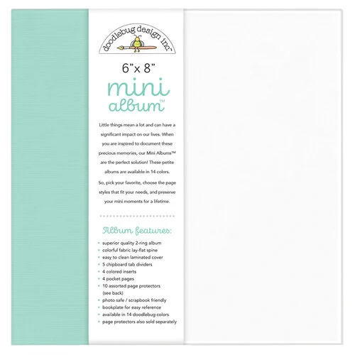 Doodlebug Design - Monochromatic Collection - 6 x 8 Album - Mint