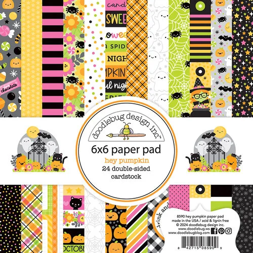 Doodlebug Design - Hey Pumpkin Collection - 6 x 6 Paper Pad 1 Doodlebug Design - Hey Pumpkin Collection - 6 x 6 Paper Pad