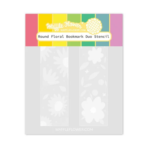 Waffle Flower Crafts - Stencils - Round Floral Bookmark 1 Waffle Flower Crafts - Stencils - Round Floral Bookmark