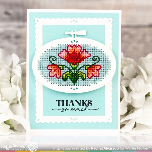 Waffle Flower Crafts - Craft Dies - Stitchable Oval Hoops
