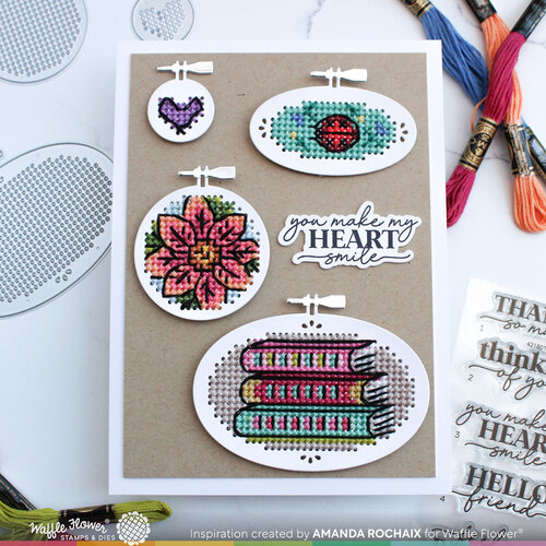 Waffle Flower Crafts - Craft Dies - Stitchable Oval Hoops