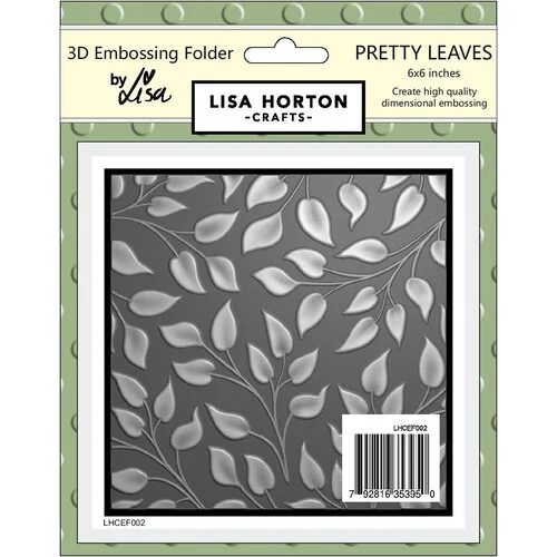 Lisa Horton Crafts - 3D Embossing Folder - Pretty Leaves 1 Lisa Horton Crafts - 3D Embossing Folder - Pretty Leaves