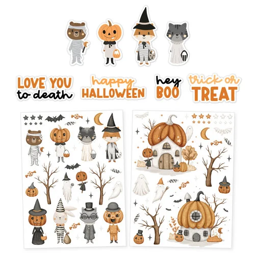 Scrapbook.com - Spooky Critters - Halloween - Decorative Die Sets & Rub-Ons 1 Scrapbook.com - Spooky Critters - Halloween - Decorative Die Sets & Rub-Ons