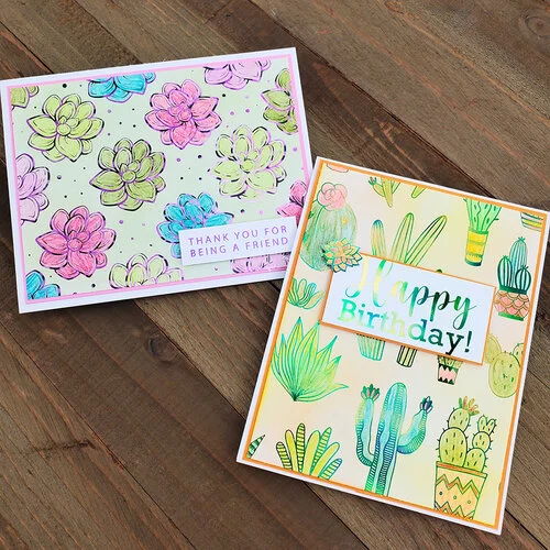 Therm O Web - iCraft - Deco Foil - Toner Card Fronts - So Succulent
