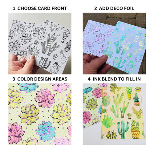 Therm O Web - iCraft - Deco Foil - Toner Card Fronts - So Succulent