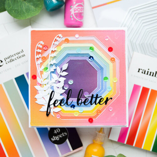 Scrapbook.com - Ombre - Patterned Cardstock Paper Pad - Double Sided - 6x8 - 40 Sheets