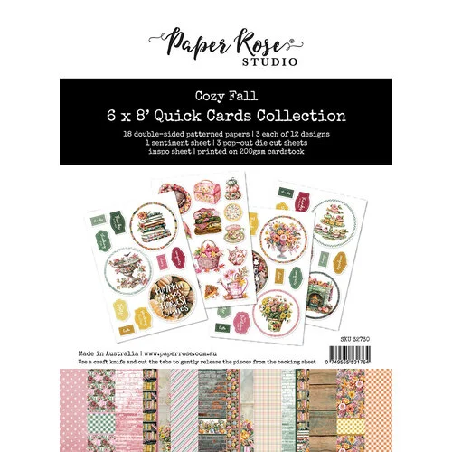 Paper Rose - Cozy Fall Collection - 6 x 8 Quick Cards 1 Paper Rose - Cozy Fall Collection - 6 x 8 Quick Cards