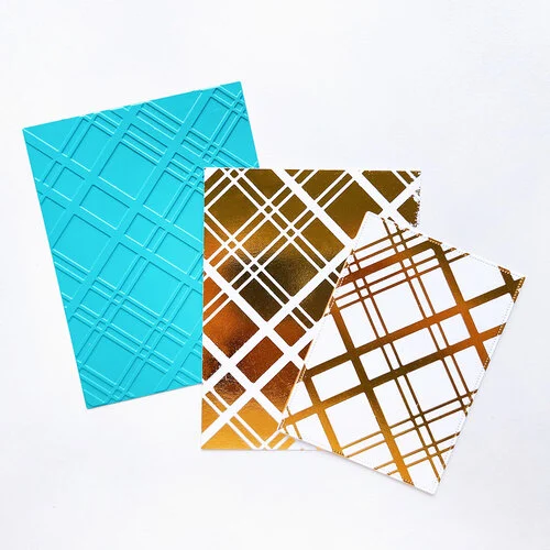 Catherine Pooler Designs - Fall Festival Collection - Hot Foil Plate - Just Plaid
