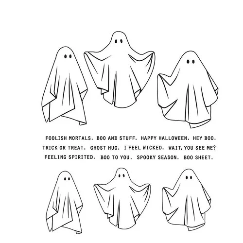 Stampers Anonymous - Tim Holtz - Cling Mounted Rubber Stamp Set - Spooky Spirits 1 Stampers Anonymous - Tim Holtz - Cling Mounted Rubber Stamp Set - Spooky Spirits