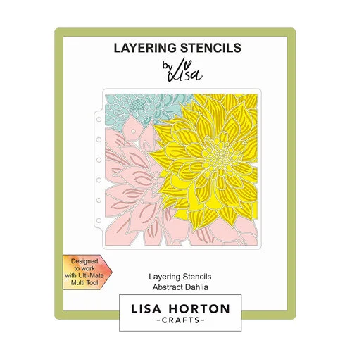 Lisa Horton Crafts - Stencils - Abstract Dahlia 1 Lisa Horton Crafts - Stencils - Abstract Dahlia