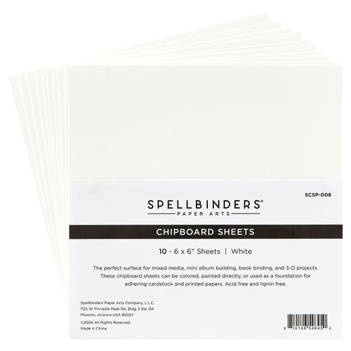 Spellbinders - Storytelling By Spellbinders Collection - 6 x 6 Chipboard Sheets - White 1 Spellbinders - Storytelling By Spellbinders Collection - 6 x 6 Chipboard Sheets - White
