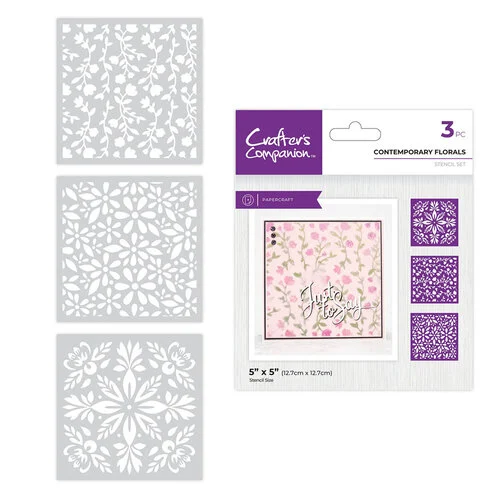 Crafter's Companion - Stencils - Contemporary Florals