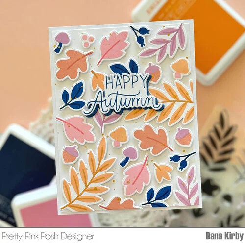 Pretty Pink Posh - Layering Stencils - Solid Leaf Foliage