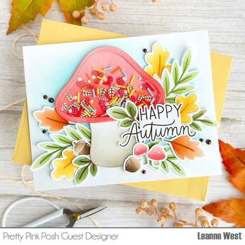 Pretty Pink Posh - Layering Stencils - Solid Leaf Foliage