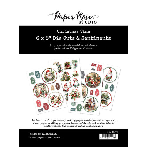 Paper Rose - Die Cuts And Sentiments - Christmas Time 1 Paper Rose - Die Cuts And Sentiments - Christmas Time