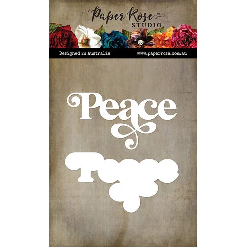 Paper Rose - Dies - Fancy Script Layered - Peace 1 Paper Rose - Dies - Fancy Script Layered - Peace