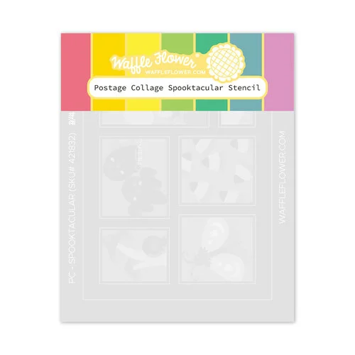 Waffle Flower Crafts - Postage Collage Collection - Stencils - Spooktacular 1 Waffle Flower Crafts - Postage Collage Collection - Stencils - Spooktacular