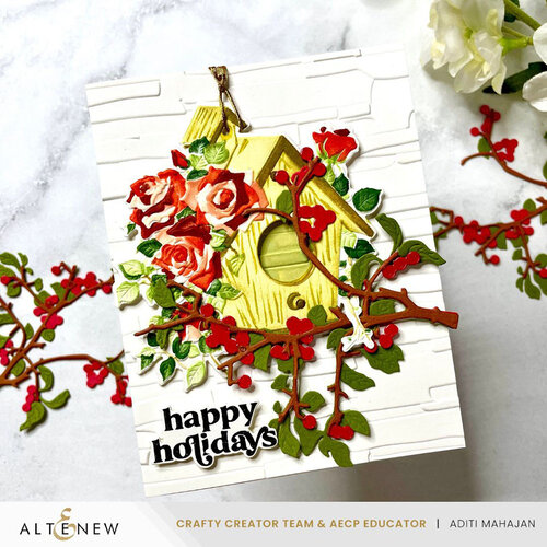 Altenew - Embossing Folder - 3D - Rose Garden Birdhouse