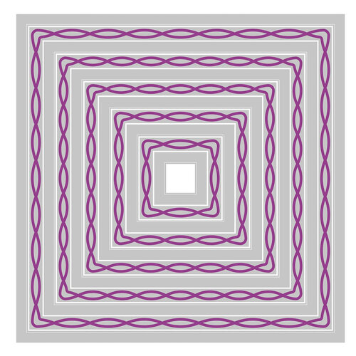 Sizzix - Stacey Park - Framelits Dies - Fanciful - Yvette Interlaced Squares 4 Sizzix - Stacey Park - Framelits Dies - Fanciful - Yvette Interlaced Squares