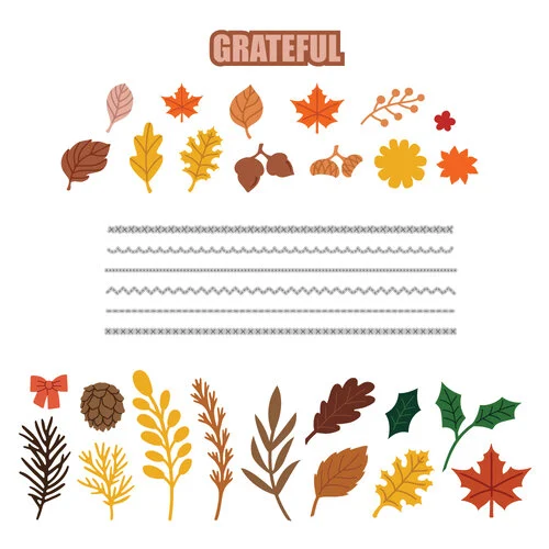 Scrapbook.com - Decorative Die Set - Autumn Leaves & Stitching Patterns