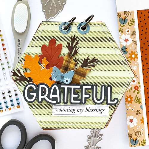 Scrapbook.com - Decorative Die Set - Autumn Leaves & Stitching Patterns