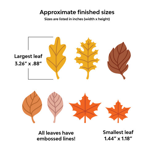 Scrapbook.com - Decorative Die Set - Autumn Leaves & Stitching Patterns