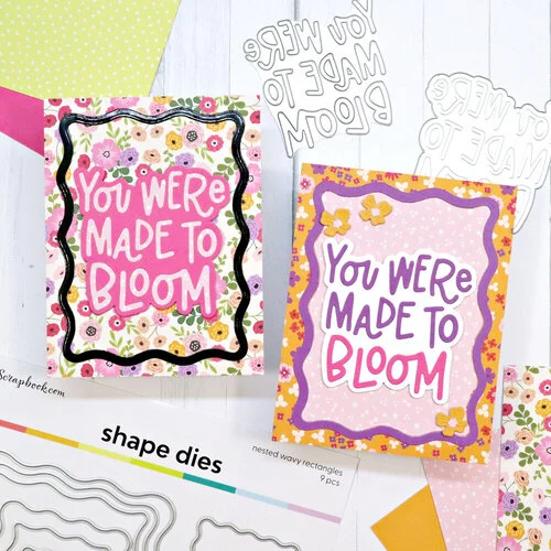 Scrapbook.com - Decorative Die Set - Nested Wavy Rectangles 4 Scrapbook.com - Decorative Die Set - Nested Wavy Rectangles