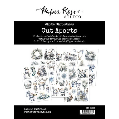 Paper Rose - White Christmas Collection - Cut Aparts