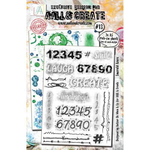 AALL and Create - Rub-On Transfers - Emerald Azure