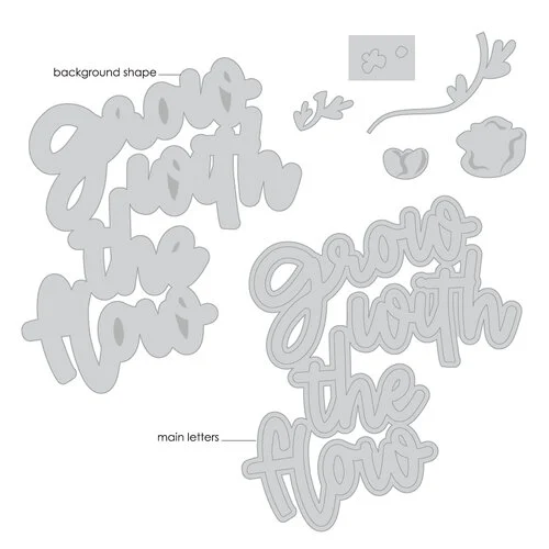 Scrapbook.com - Decorative Die Set - Grow With the Flow