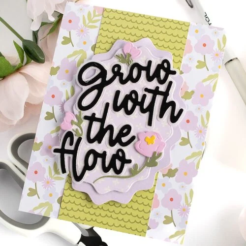 Scrapbook.com - Decorative Die Set - Grow With the Flow