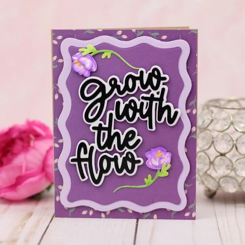 Scrapbook.com - Decorative Die Set - Grow With the Flow