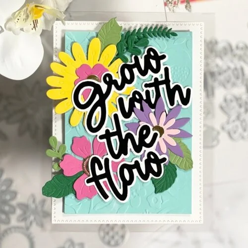 Scrapbook.com - Decorative Die Set - Grow With the Flow