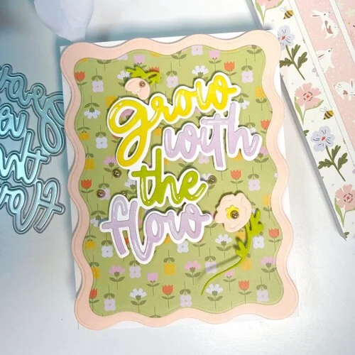 Scrapbook.com - Decorative Die Set - Grow With the Flow