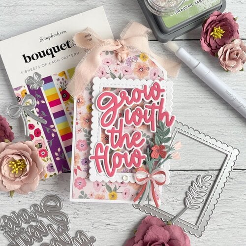 Scrapbook.com - Decorative Die Set - Grow With the Flow