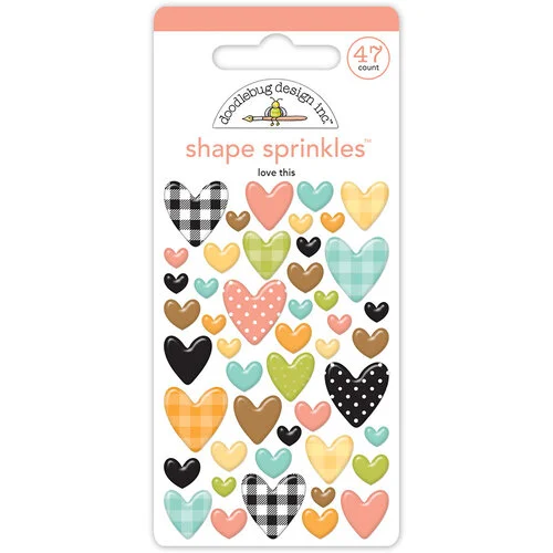 Doodlebug Design - Farmhouse Collection - Shape Sprinkles - Love This 1 Doodlebug Design - Farmhouse Collection - Shape Sprinkles - Love This