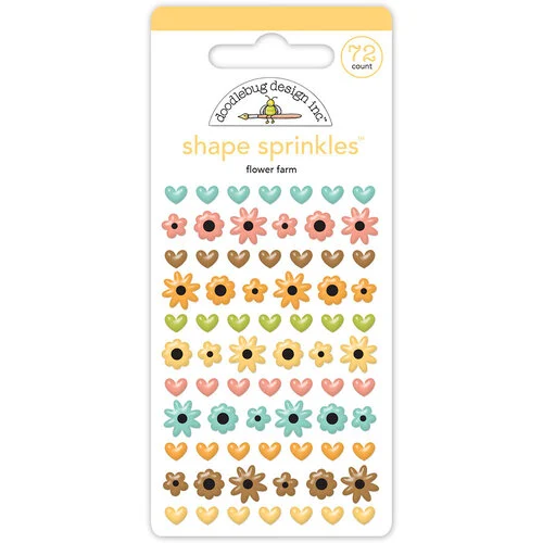 Doodlebug Design - Farmhouse Collection - Shape Sprinkles - Flower Farm