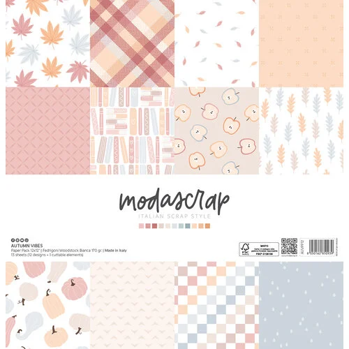 ModaScrap - 12 x 12 Paper Pack - Autumn Vibes 1 ModaScrap - 12 x 12 Paper Pack - Autumn Vibes