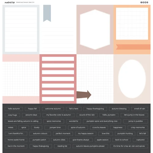 ModaScrap - 12 x 12 Paper Pack - Autumn Vibes 14 ModaScrap - 12 x 12 Paper Pack - Autumn Vibes