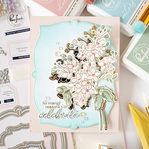 Pinkfresh Studio - Kindness In Bloom Collection - Stencils - Always Smiling 15 Pinkfresh Studio - Kindness In Bloom Collection - Stencils - Always Smiling