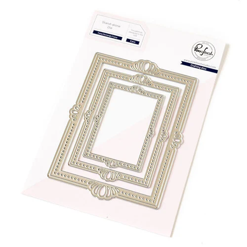 Pinkfresh Studio - Essentials Collection - Dies - Fancy Rectangle Frame 1 Pinkfresh Studio - Essentials Collection - Dies - Fancy Rectangle Frame