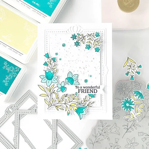 Pinkfresh Studio - Essentials Collection - Dies - Fancy Rectangle Frame 2 Pinkfresh Studio - Essentials Collection - Dies - Fancy Rectangle Frame
