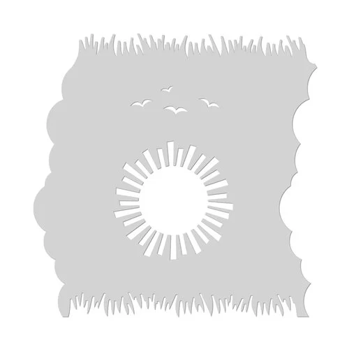 Hero Arts - Stencils - Clouds and Grass Scenic