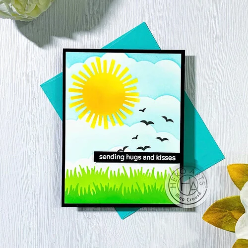 Hero Arts - Stencils - Clouds and Grass Scenic