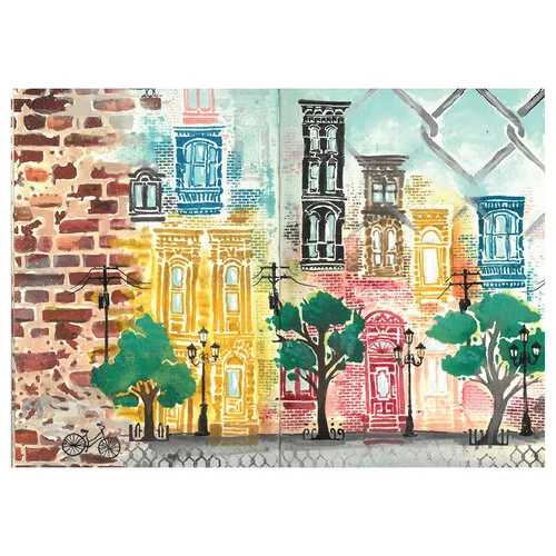 Sizzix - Studio - Clear Stamps and Stencils Set - City Life